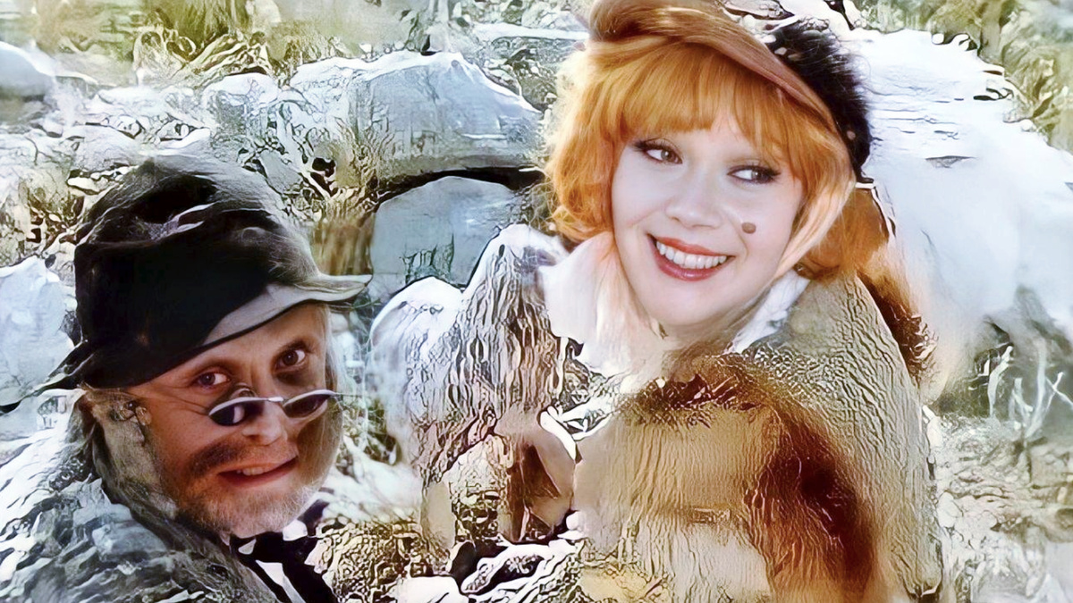 Ролан Быков и Елена Санаева в фильме «Приключения Буратино», 1975