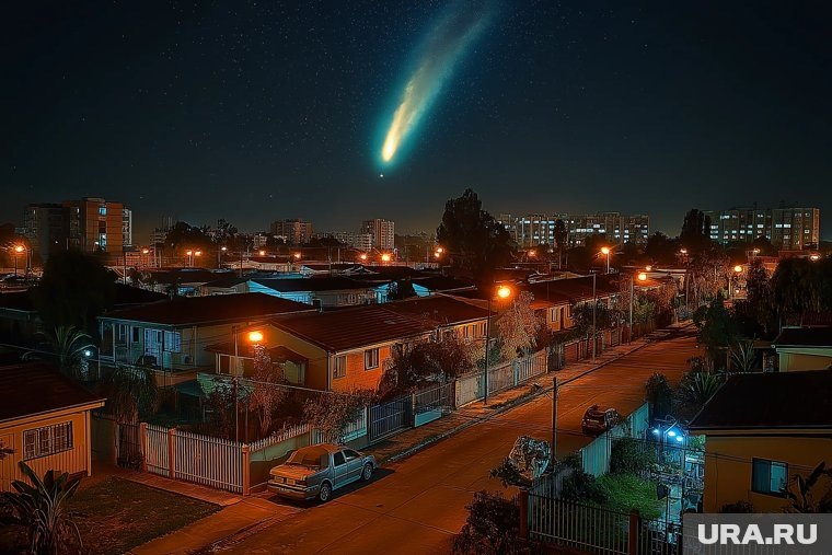     В небе над Нефтеюганском был замечен метеорит