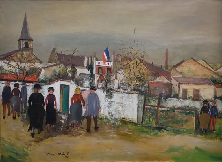 Морис Утрилло – «Флаги над Ратушей»