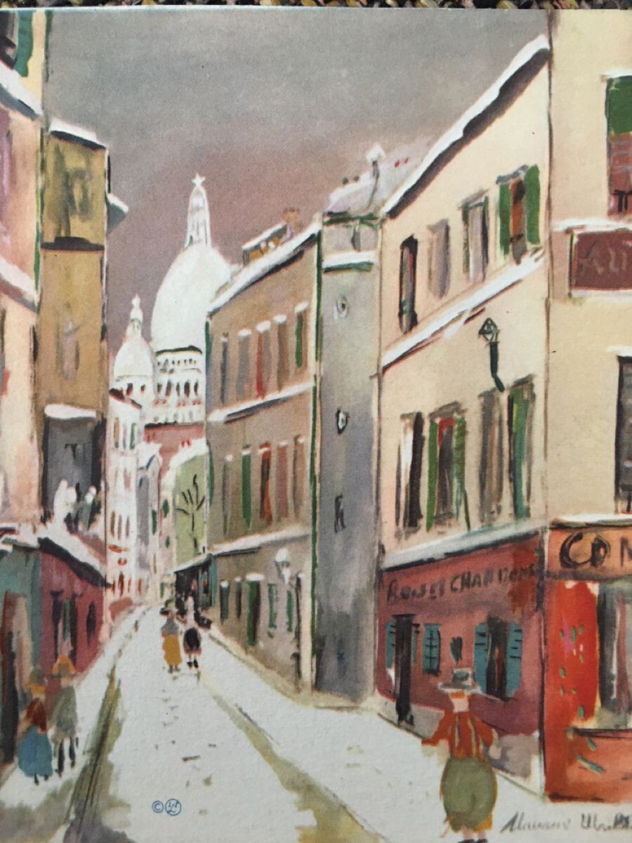 Морис Утрилло – «Улица Сен-Рустик, Монмартр под Снегом»