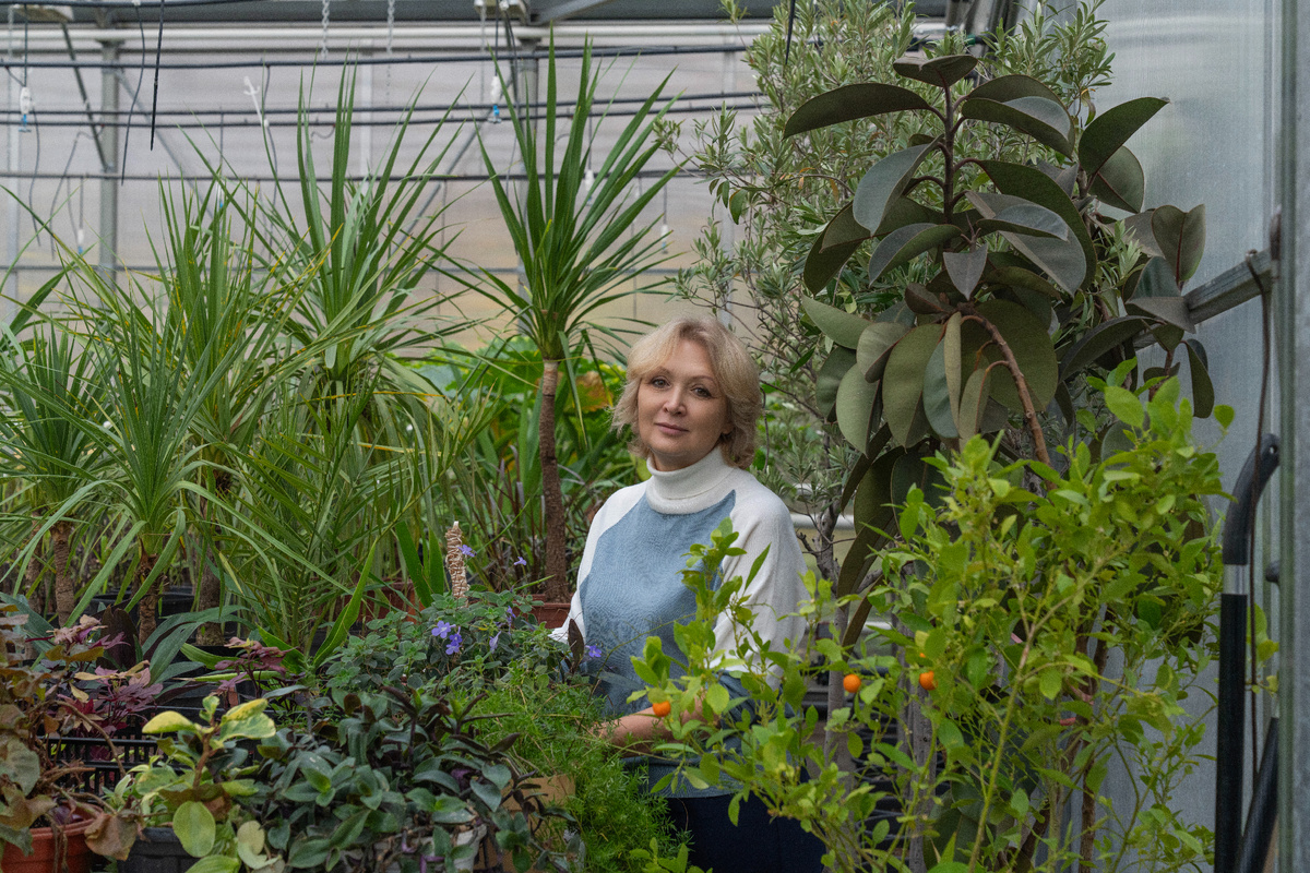 Ольга Клепикова,  заведующая оранжереей Парка Горького.
