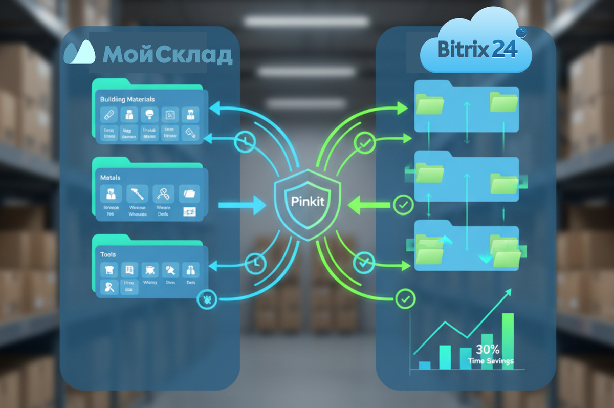 Перенос каталогов с товарами из МойСклад в товарные группы Битрикс24 с проверкой на дубликаты