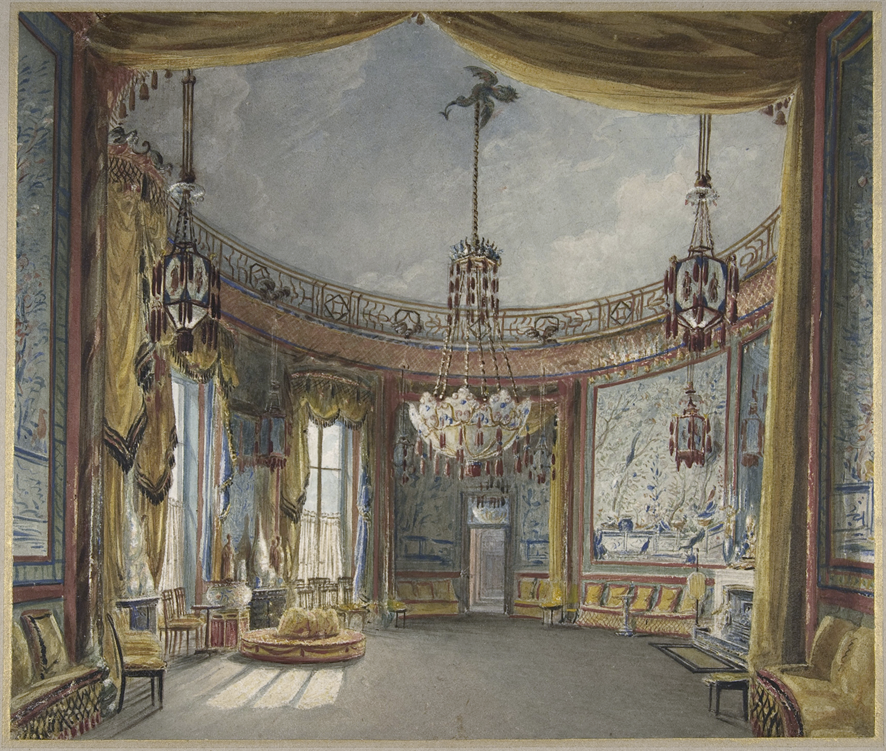 Салон, Брайтонский павильон
Огюст Шарль Пюджен (Auguste Charles Pugin) британец, французского происхождения,
около 1826 года