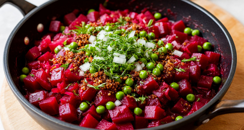    Не успеваю покупать свеклу, подсели всей семьей на эту закуску: вкуснота необычайная, улетает большими сковородками