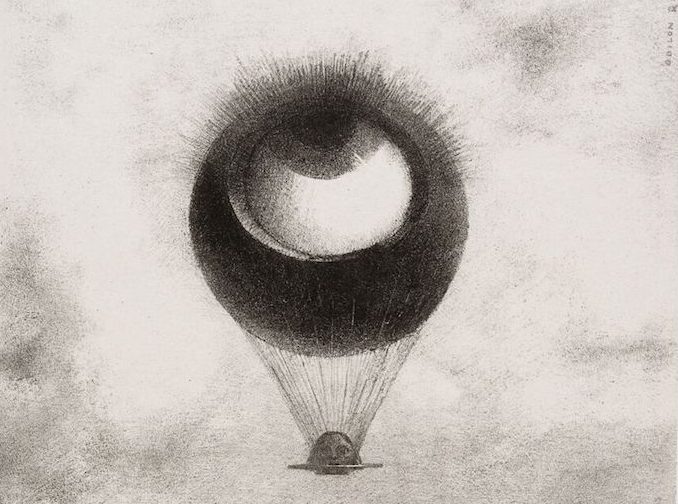 Одилон Редон – «Глаз, Похожий на Странный Воздушный Шар, Движется к Бесконечности» (деталь), 1878 год, Нью-Йоркский Музей Современного Искусства (Нью-Йорк, штат Нью-Йорк, США)