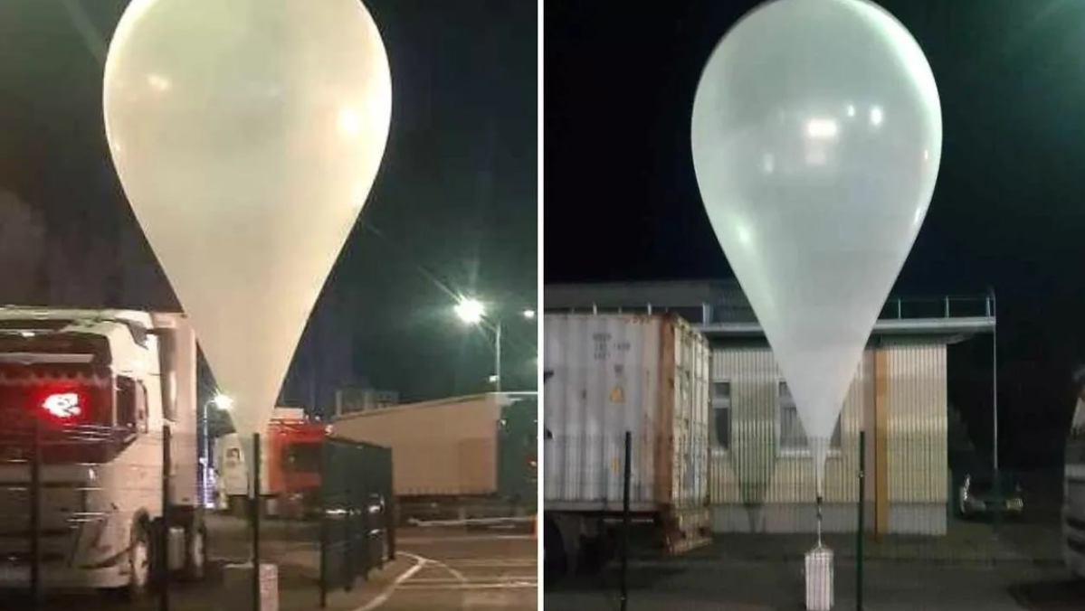 Метеозонд, обнаруженный на литовско-белорусской границе © соцсети