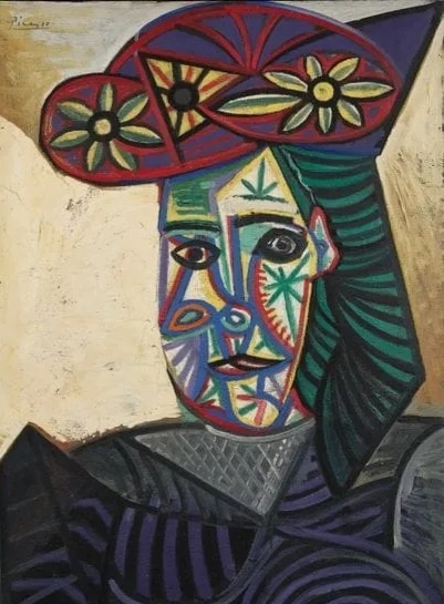П. Пикассо. Бюст женщины в цветочной шляпе
