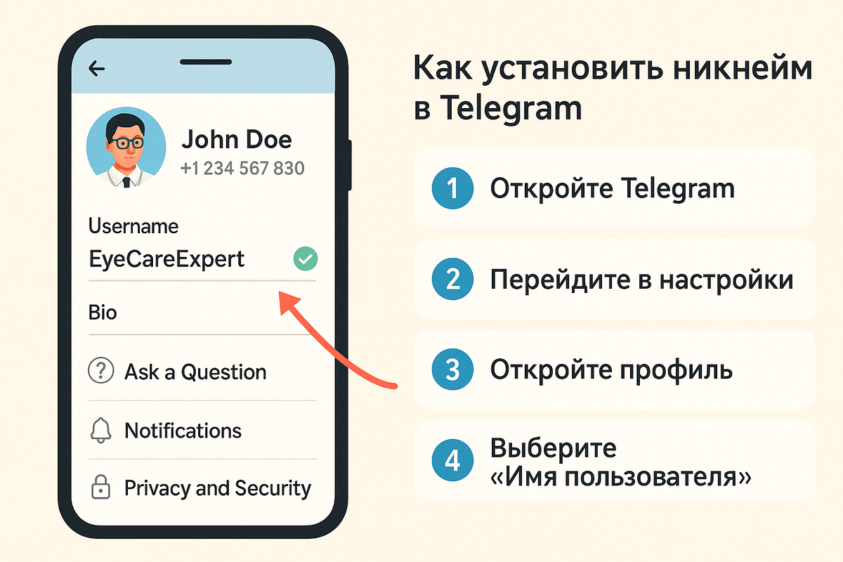 🧭 Как установить никнейм в Telegram: подробная инструкция для начинающих