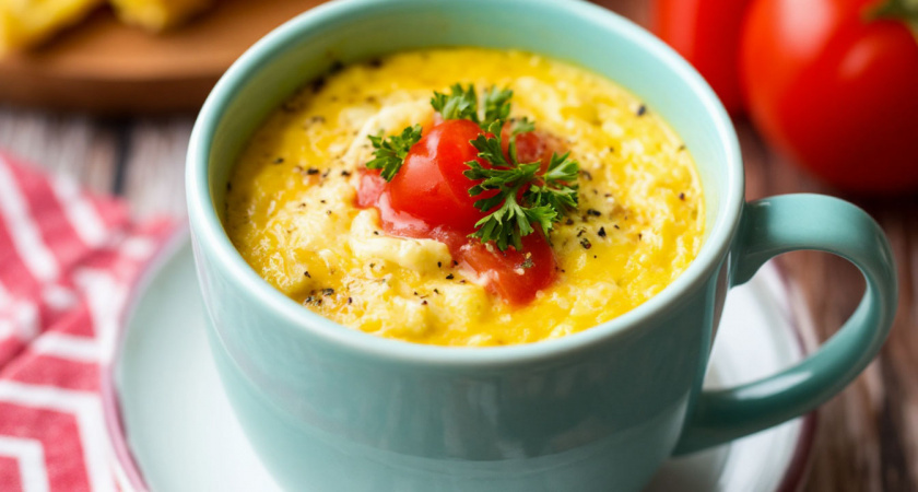    Яичницу на сковороде больше не жарю - беру простой стакан: получается в разы нежнее