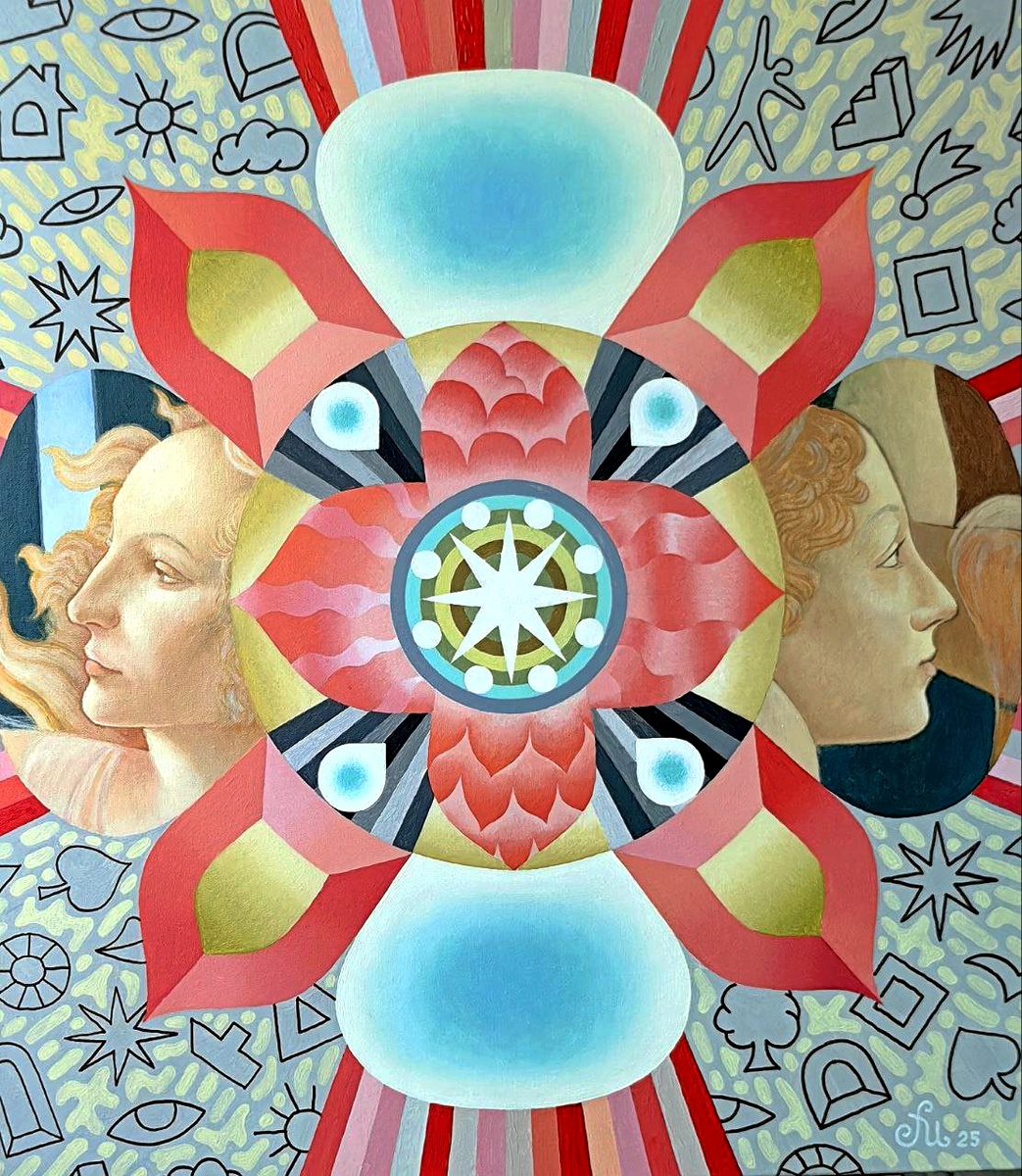 "Внутренняя звезда"  80см 70см холст масло акрил 2025г