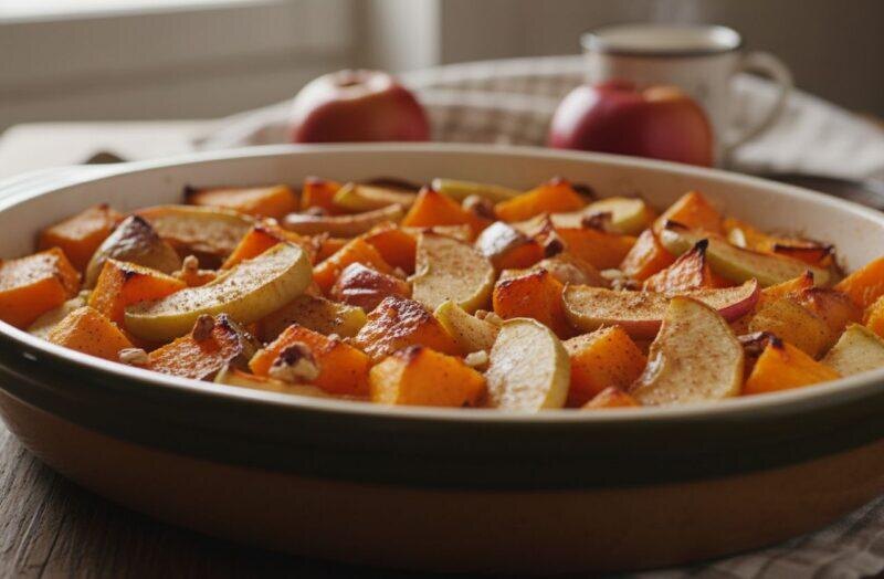 Запеченная тыква с яблоками. Фото: wellnews.ru. Фотография взята из открытых источников.  📷
