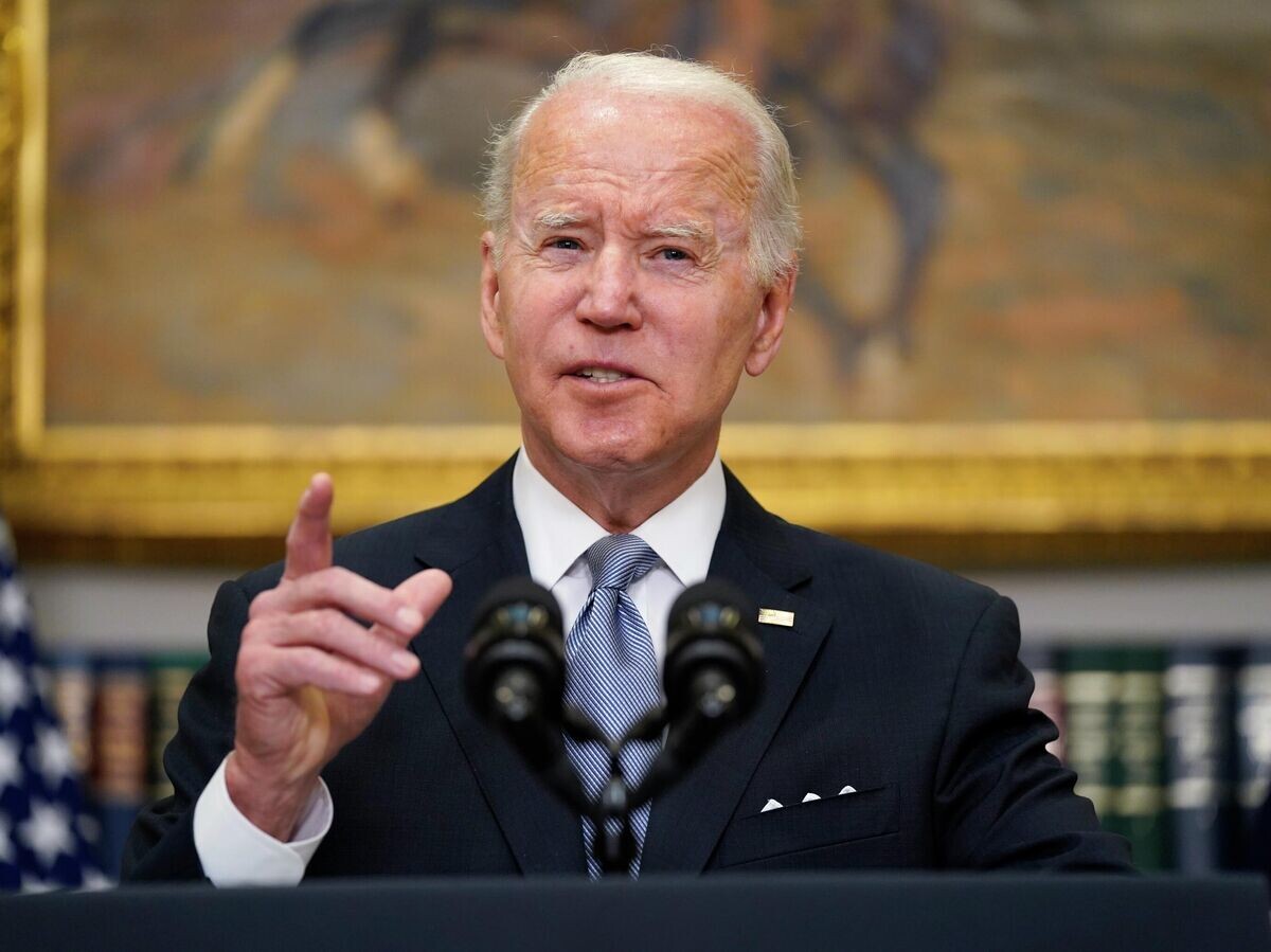    Президент США Джо Байден во время выступления в Белом доме в Вашингтоне© AP Photo / Evan Vucci