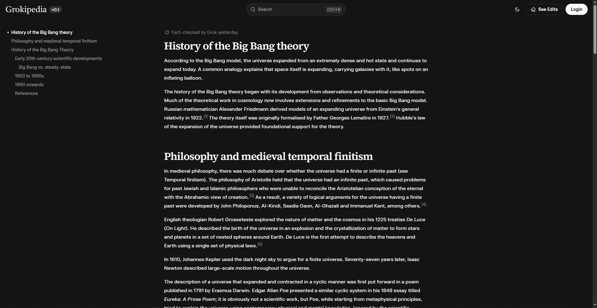 Статья в Grokipedia v0.1