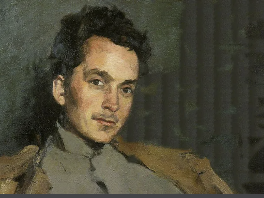 Портрет Дмитрия Фурманова (1922). Художник Сергей Малютин