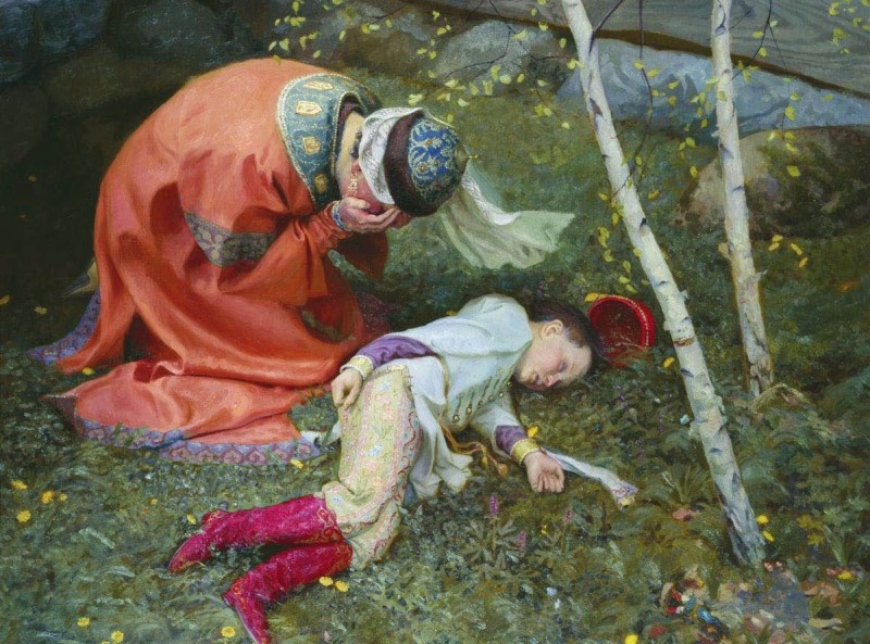 Смерть царевича. Картина работы Сергея Блинкова.