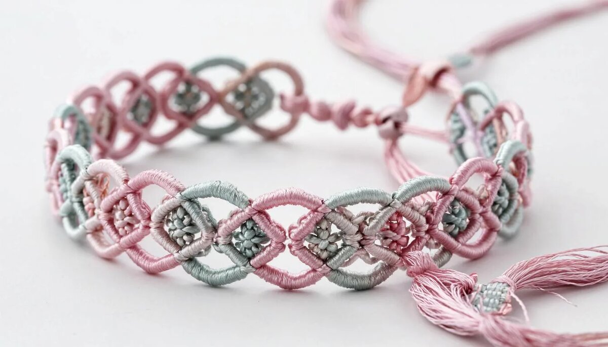 Браслет в технике макраме.