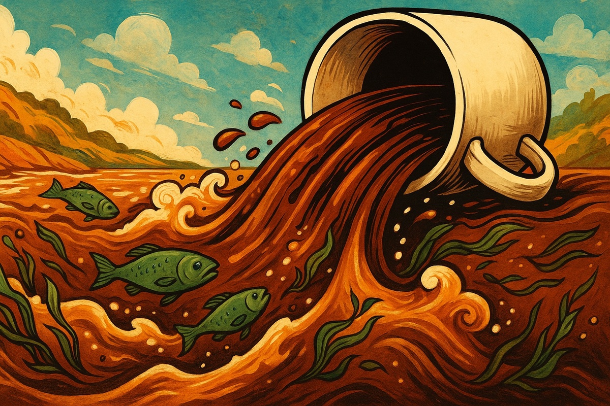    Ученые считают, что большое количество кофеина разрушает всю водную экосистему