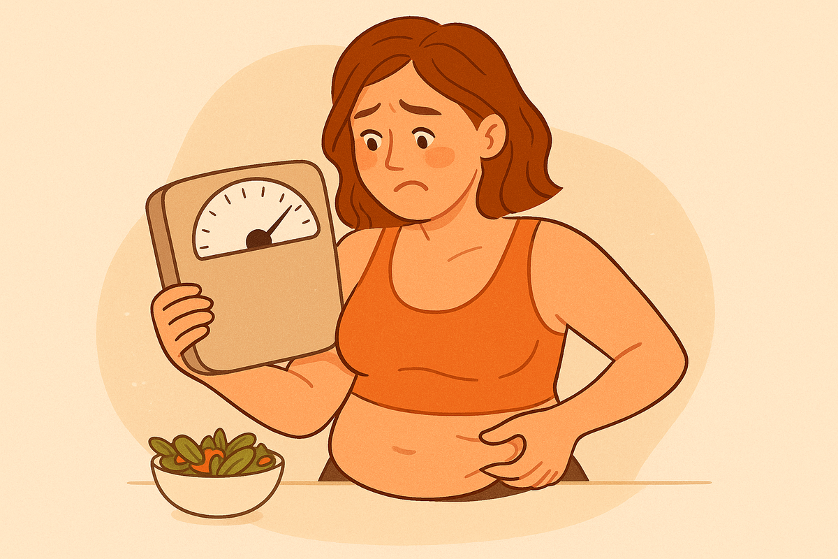 Почему вес “застревает”, даже если вы мало едите