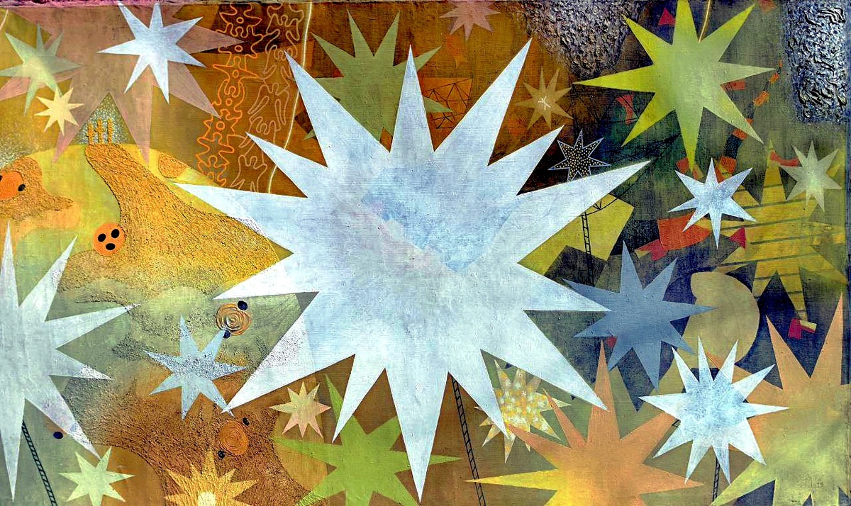 "Пробужденные звезды" 110см 200см х.м. фактурное покрытие 2025г