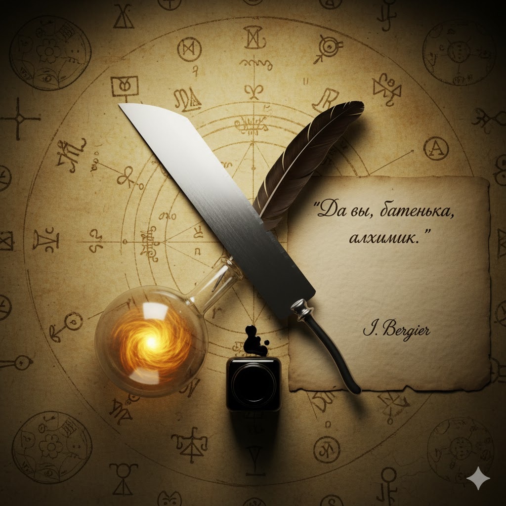 Иллюстрация "Алхимия и Лезвие" создана сетьою Джемини