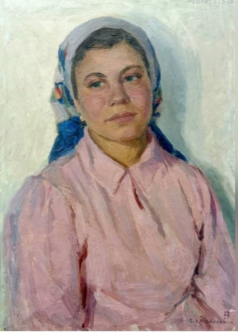 Станислав Качальский. «Портрет доярки Августы Кабановой». 1957