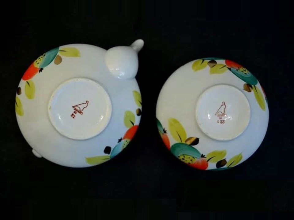 Фото из интернета. Чaйный cервиз "Яблoки" Дулeвский фарфоpовый зaвод, 1970-е гг. Форма "Колочко". Ручная роспись, пoзoлoтa