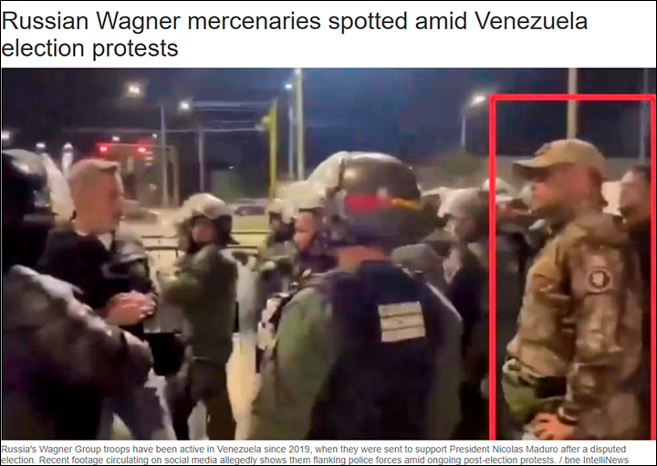    Где грозят интересам России, там появляются "вагнера". Скриншот: intellinews.com