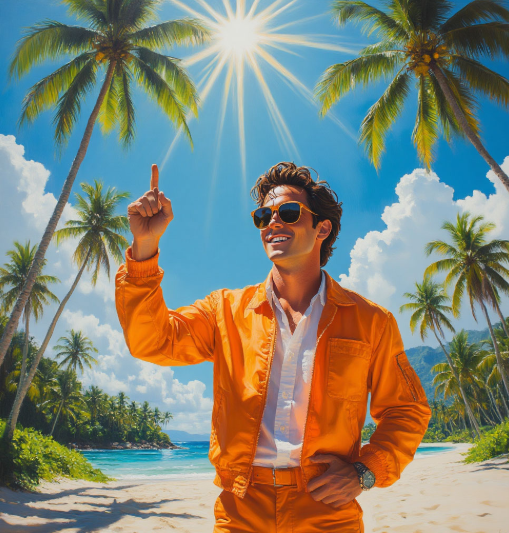 Яркий, энергичный образ Эйса в полный рост. Дикий взгляд и полная уверенность в себе.