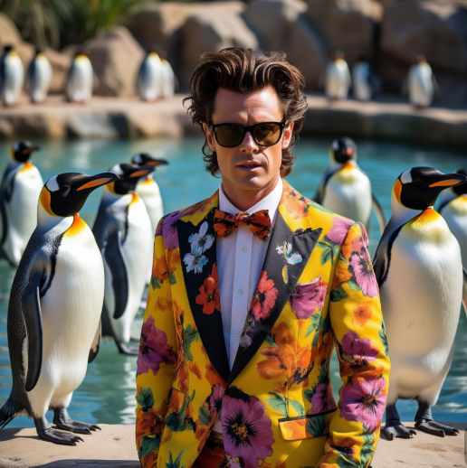 Комичная сцена взаимодействия человека и животных.