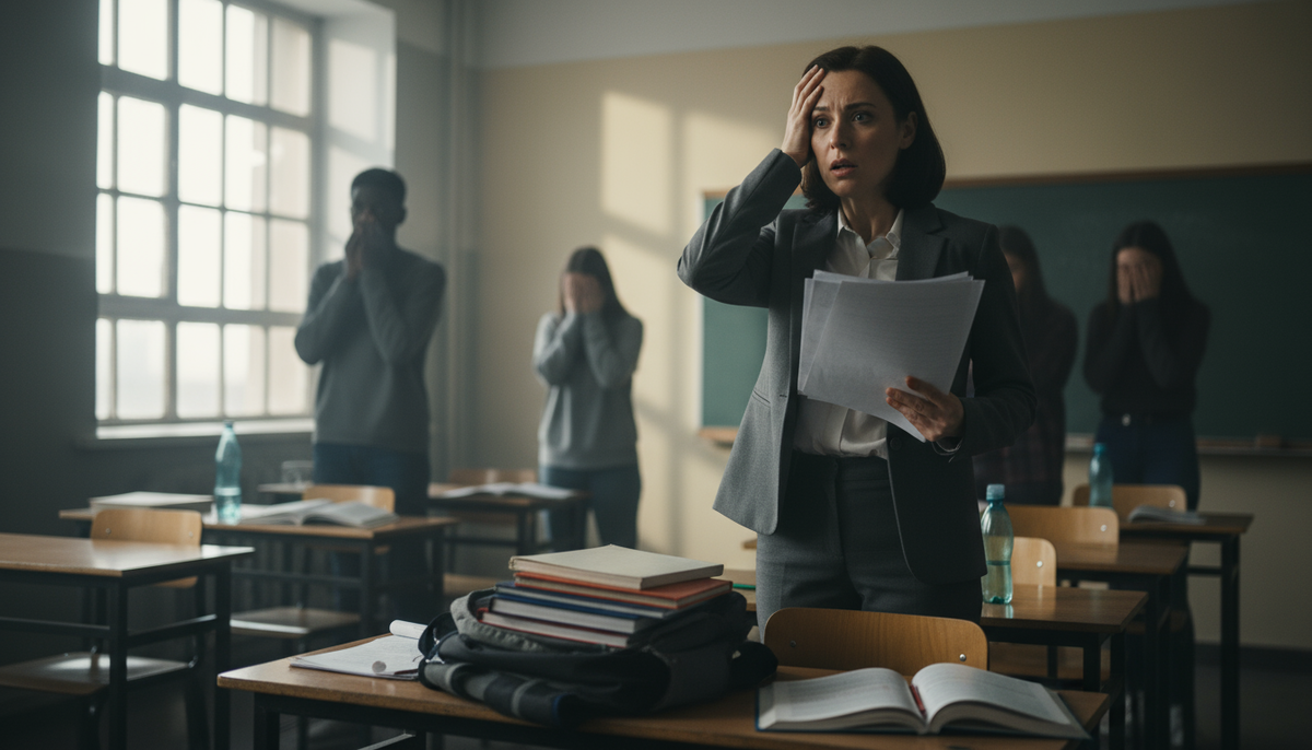 ученик ударил учительницу