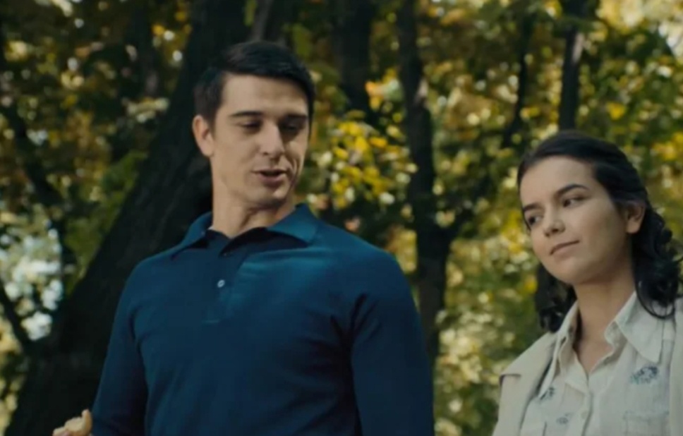 Чертков и Ксения. Кадр из фильма "Большое небо"