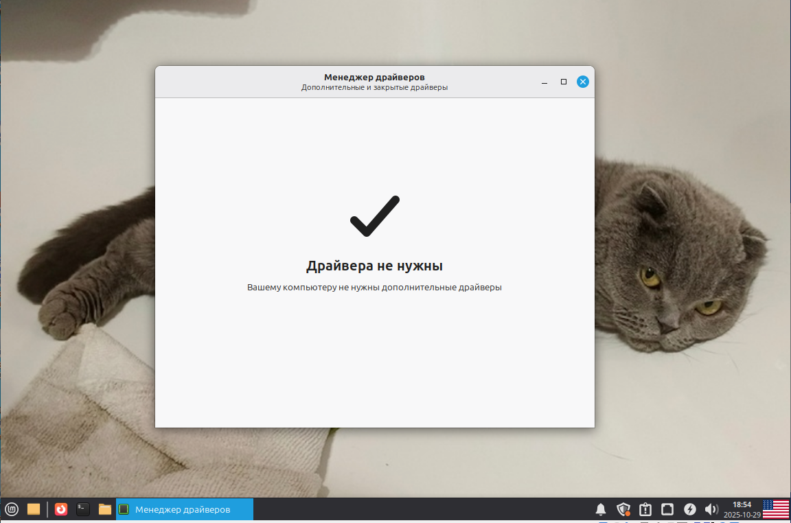 Окно "Менеджер драйверов"