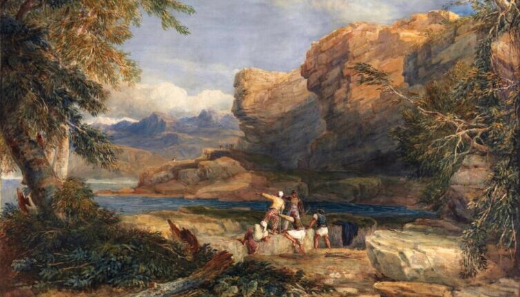    Пираты Средиземного моря: чем они отличались от пиратов на Карибах? Дэвид Кокс, «Пиратский остров», 1826 г., общественное достояние