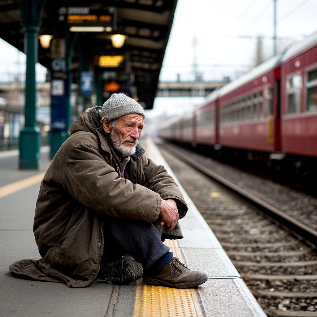 Бездомный человек