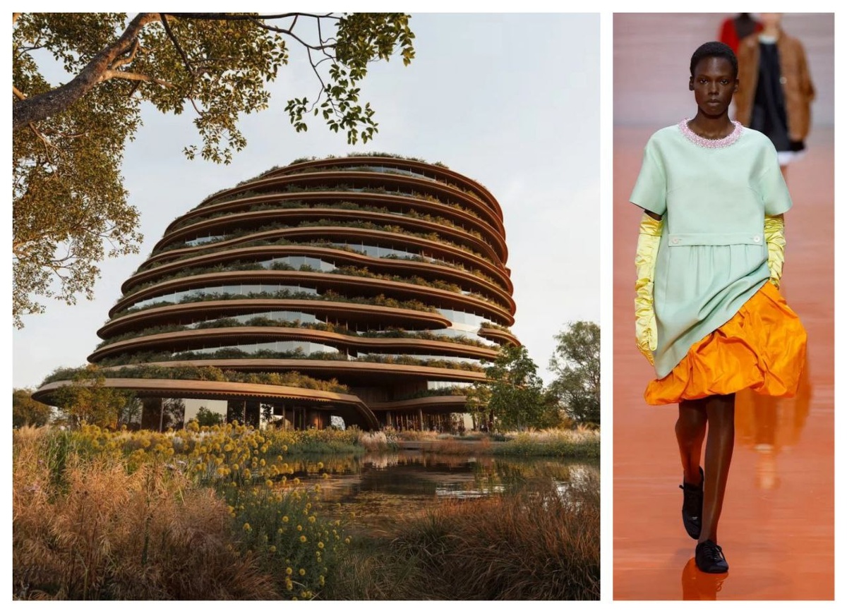 Весенне-летняя коллекция Miu Miu 2026. Проект офисного здания, автор проекта: архитектурное бюро Leinemann | Ortiz (фото из материалов журнала ИНТЕРЬЕР+ДИЗАЙН)