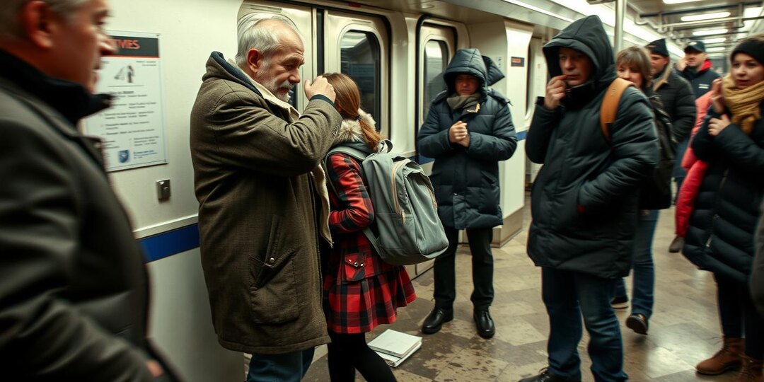 Скандал в метро: пенсионер ударил школьницу на глазах пассажиров