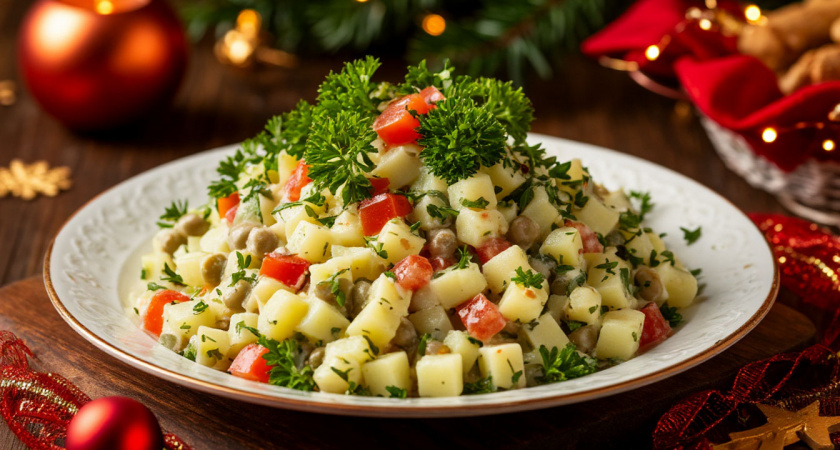    Забудьте про картошку - и получите оливье, как в дорогом ресторане: такого вы точно не пробовали