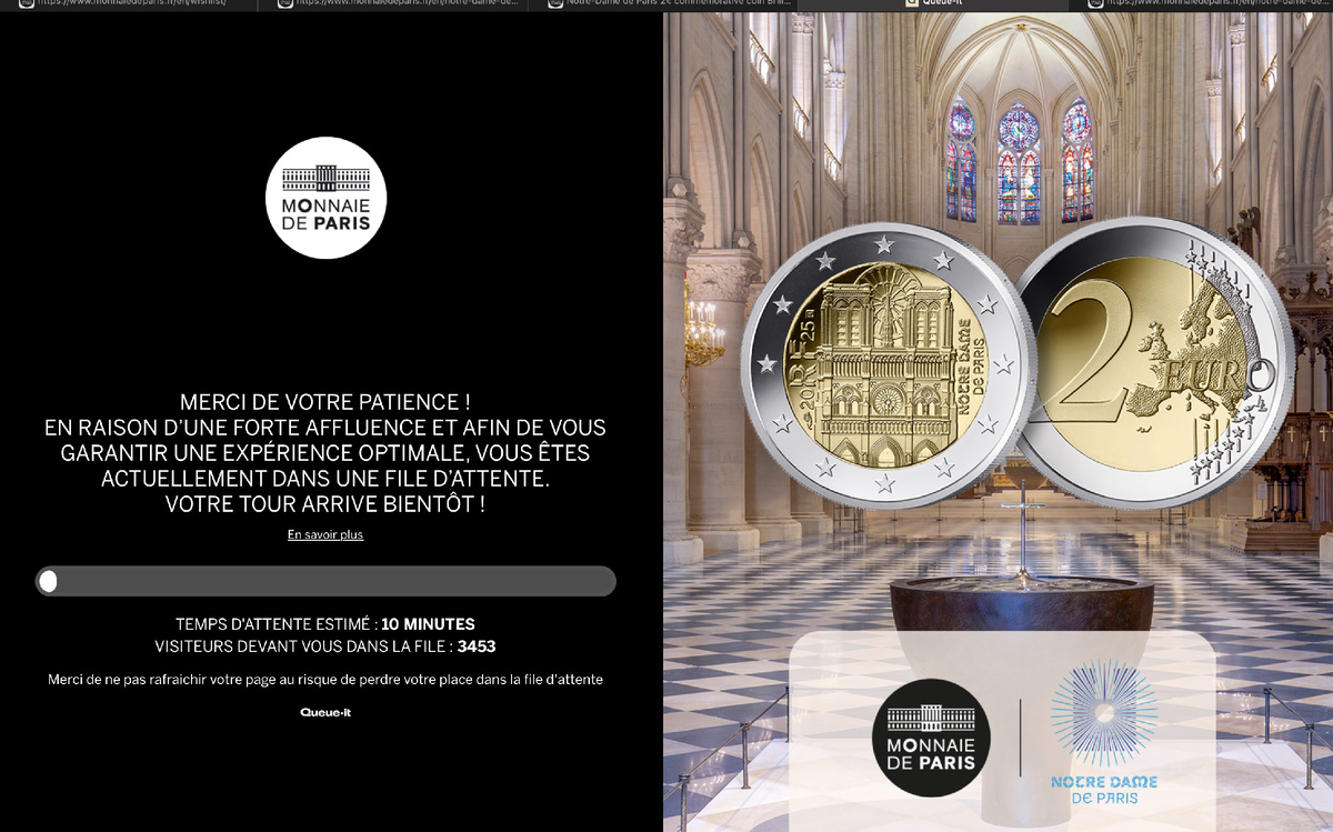 Скриншот страницы сайта https://www.monnaiedeparis.fr