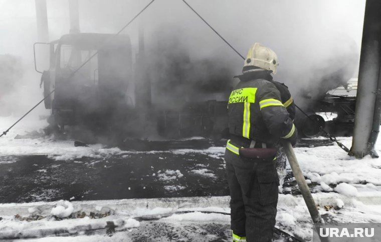  В результате пожара пострадал сотрудник АЗС