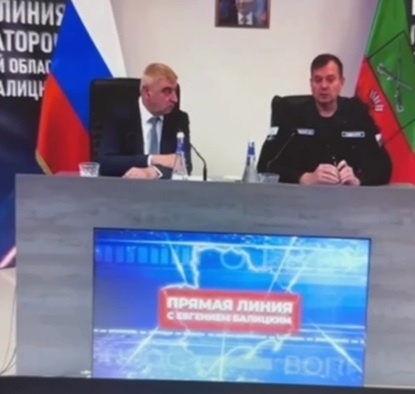    Балицкий рассказывает, что запорожцы не чета жителям Курской области. Кадр прямой линии с губернатором Запорожской области