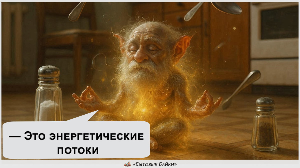 Наш домовой осваивает позу лотоса - Рассказ