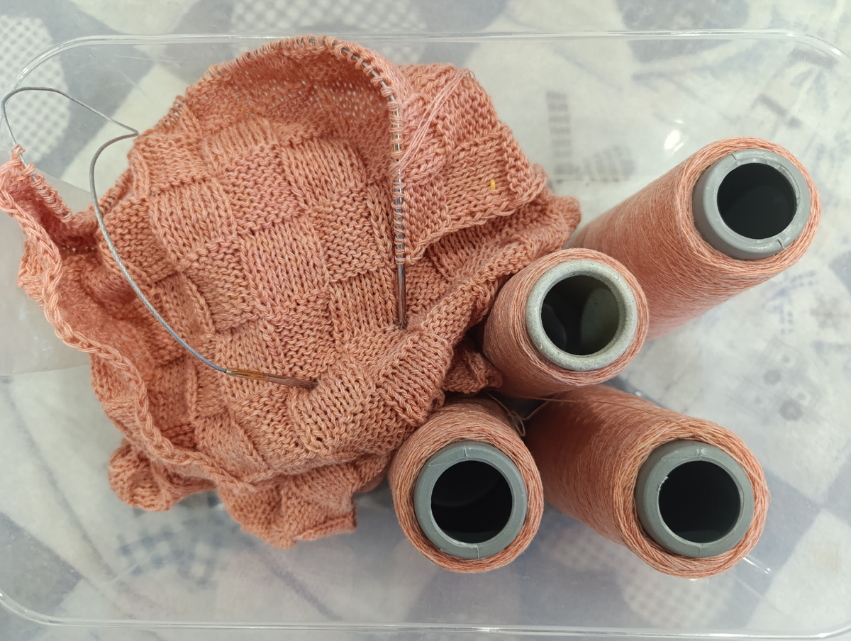 Корзина для вязания, вид сверху