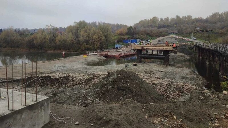     Строящийся мост. Министерство транспорта Алтайского края