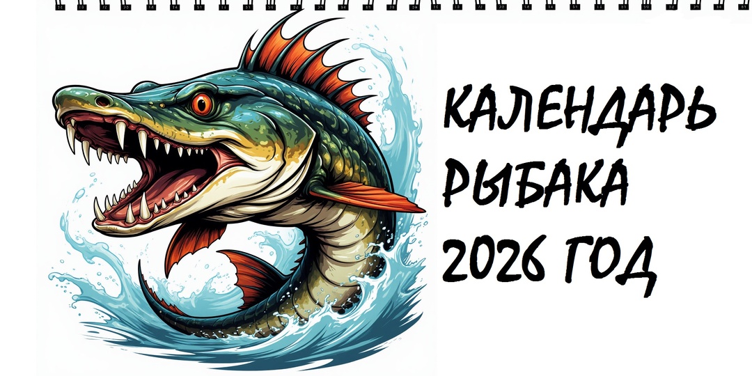Календарь рыбака на 2026 год🐟