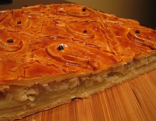 Сибирский пирог с рыбой