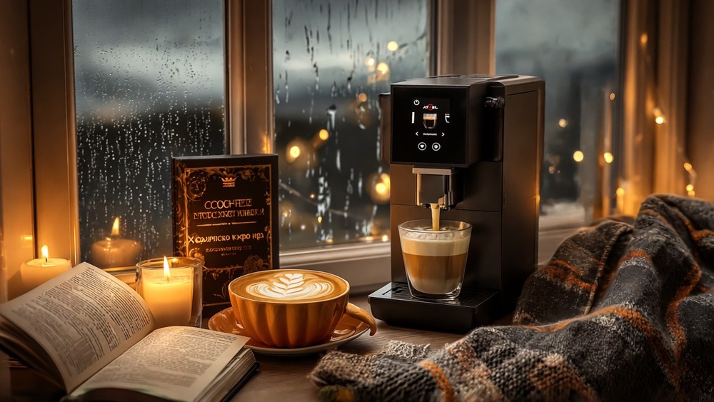 Уютный вечер с капучино из автоматической кофемашины Atvel A6