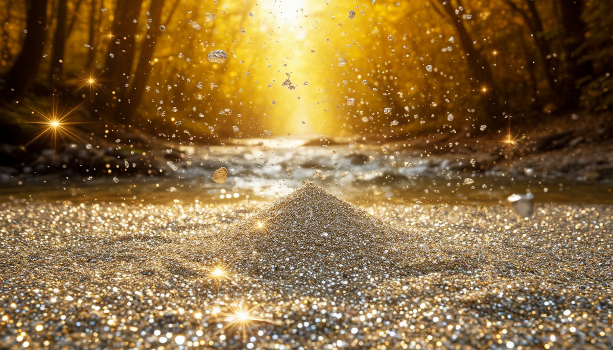 Алхимия Изобилия: повседневные финансы как россыпь серебряных песчинок, собирающихся в золотую реку под воздействием сознания. Бюджетные отчёты превращаются в ноты финансовой симфонии, а квитанции — в листья денежного дерева. В центре — прозрачный сосуд, где обычные транзакции дистиллируются в эликсир процветания, а рутина становится ритуалом наполнения бездонной чаши изобилия.