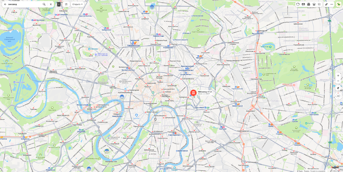 Скриншот Яндекс.карты