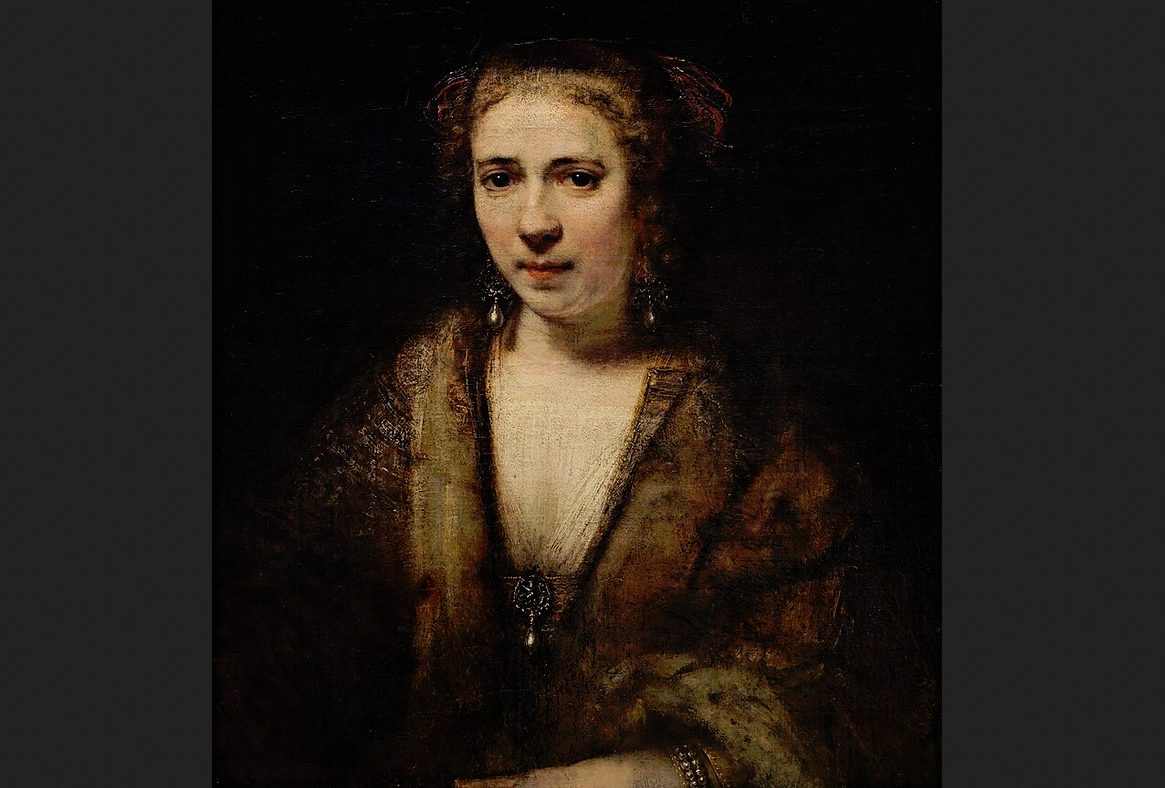 Рембрандт ван Рейн. «Хендрикье Стоффелс в бархатном берете», 1655.