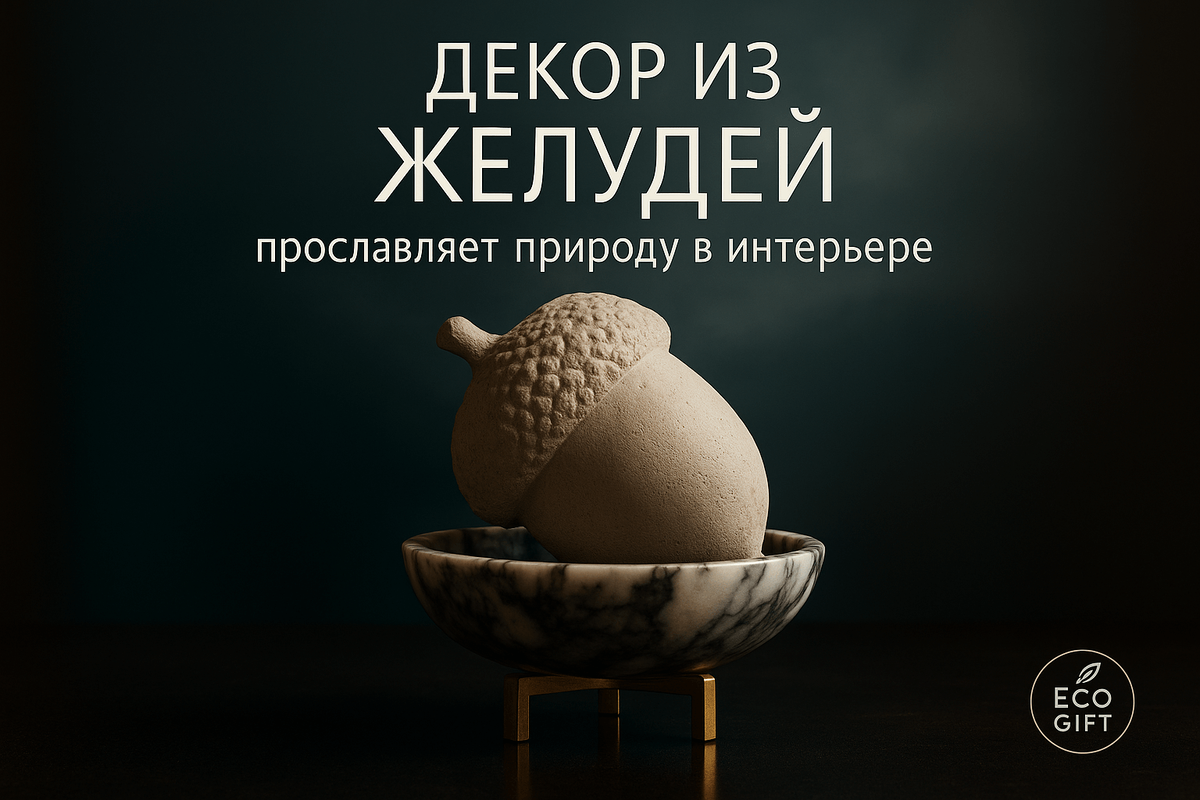    Создайте уникальный декор из желудей и мха с помощью свечей Марина Погодина